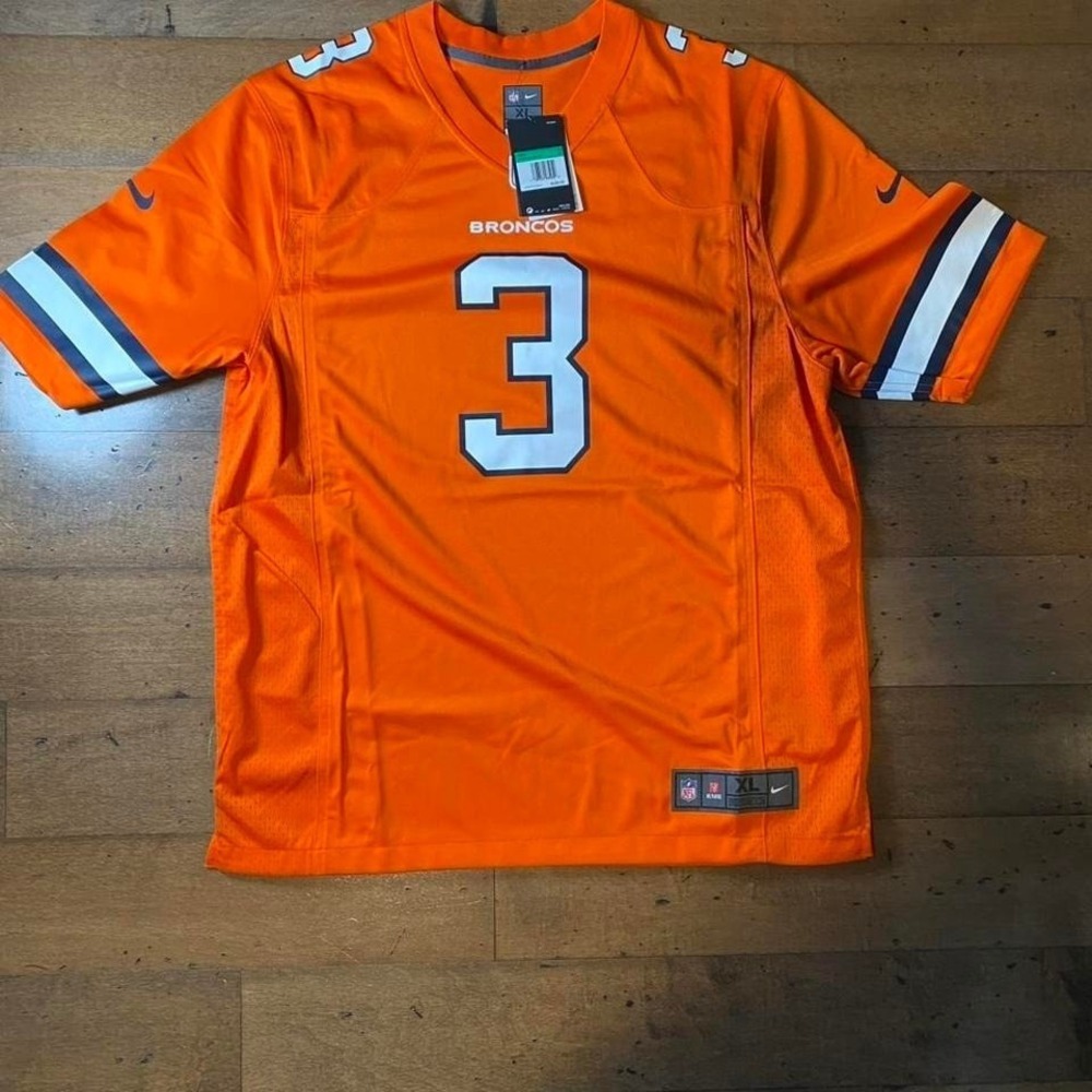 FANATICS Nike Russel Wilson Orange Denver Broncos jersey, Size XL